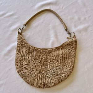 The Sak Woven Hobo Shoulder Bag  Tan